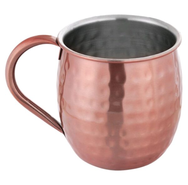 Caneca Moscow Mule Em Cobre Martelada 500ml Drink Bar