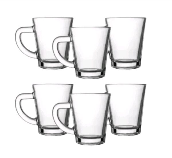 Jogo C/6 Xicaras Canecas Lisa De Vidro Café Expresso Malta - 70ML