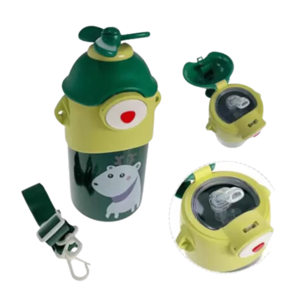 Garrafa de Água Térmica Infantil de Aço Inox Com Alça 550 ml