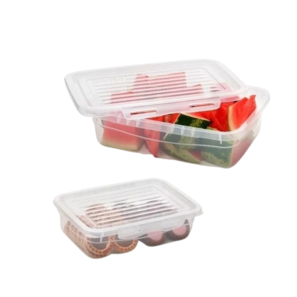 Kit 2 Potes Baixos 1,1 L / 2,25 L Tampa Com Tarava Giotto - Image 2